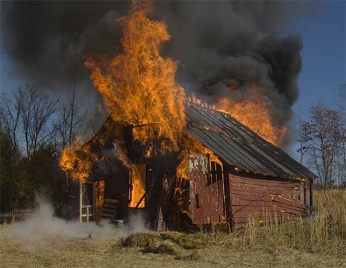 a barn burning good idea for life insurance and financial services industry image